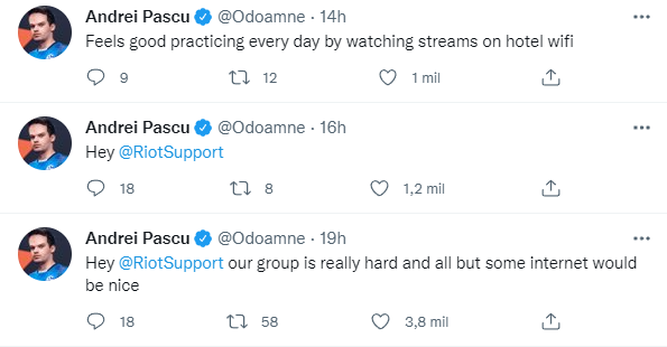 Odoamne y sus quejas a RiotSupport