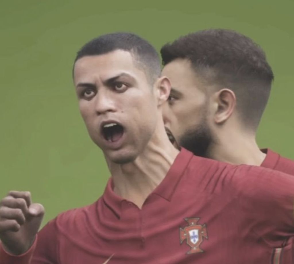 Cristiano Ronaldo también tiene algunos gestos feos en el juego