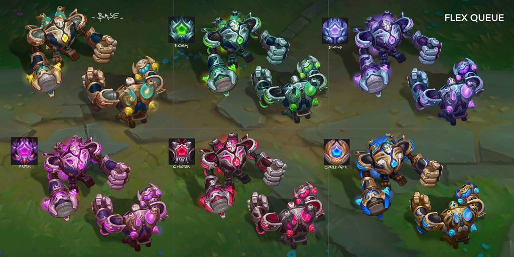 Blitzcrank Victorioso - Todos los aspectos de Flex Queue