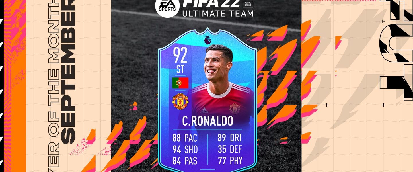 Cristiano Ronaldo es el POTM de septiembre de la Premier League