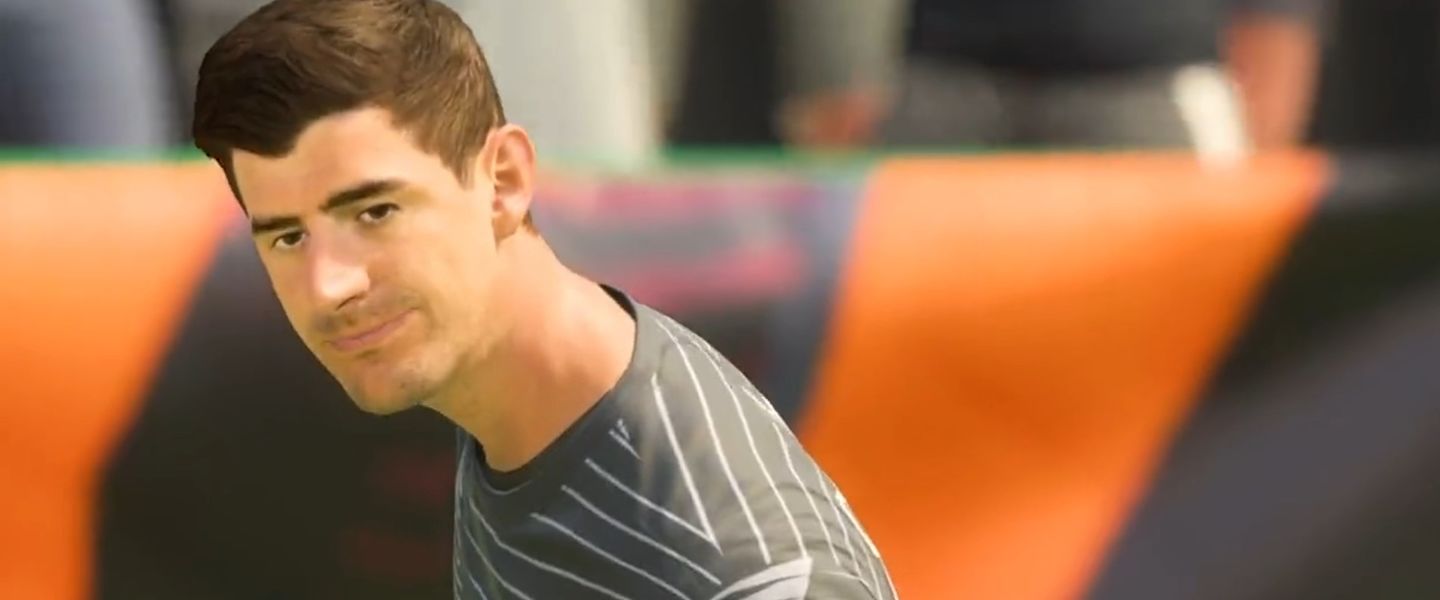 Courtois en FIFA 22 con la camiseta de DUX