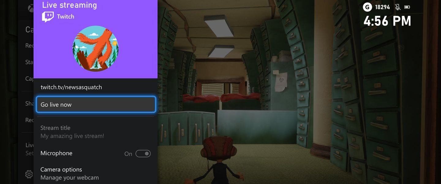 Twitch en la guía de Xbox