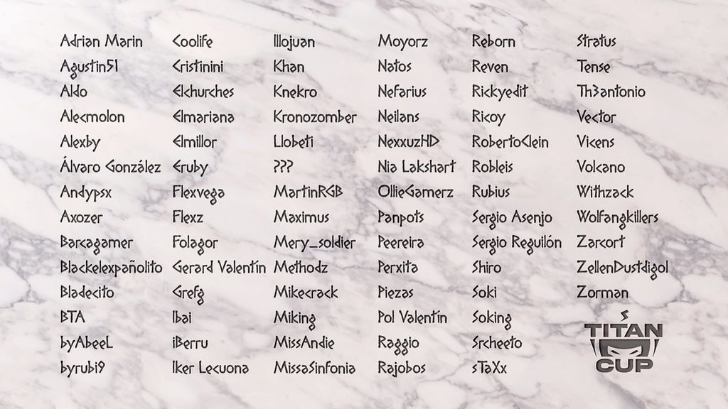 Todos los participantes confirmados
