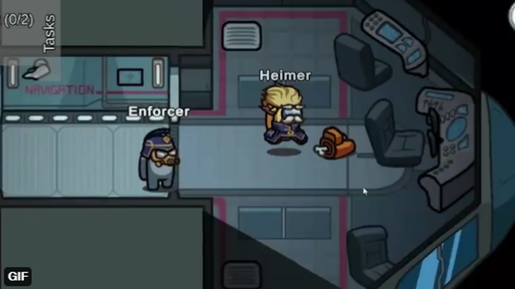 Personajes de Arcane como Heimerdinger en Among Us