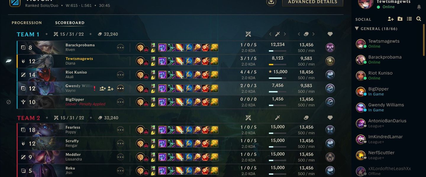 Pantalla de carga de LoL en 2022