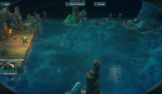 La pesca: un ingenioso minijuego para entretenernos de un viaje a otro