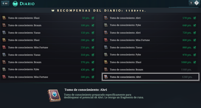 Las recompensas por investigar el lore del juego