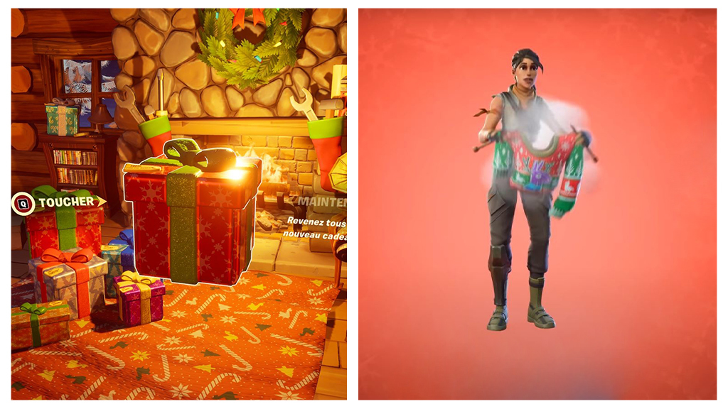 Gran regalo rojo con diadema verde