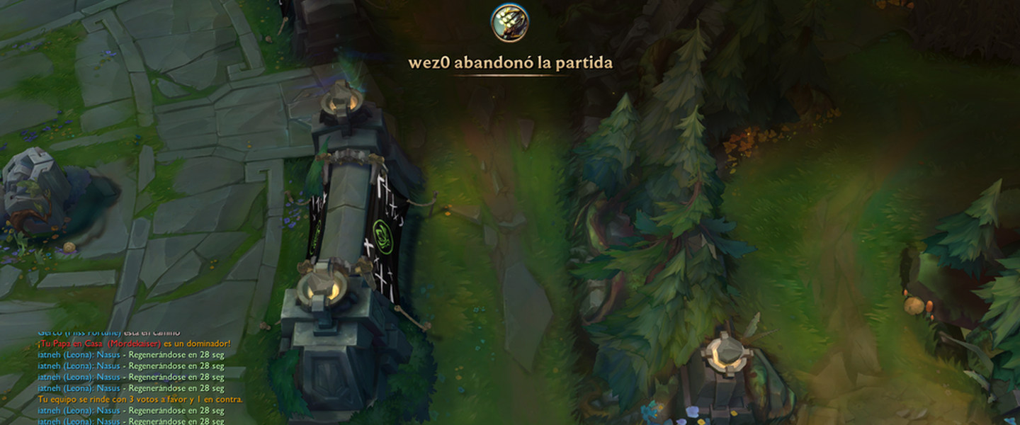 Una desconexión en LoL