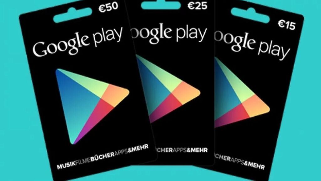 Tarjetas regalo de Play Store