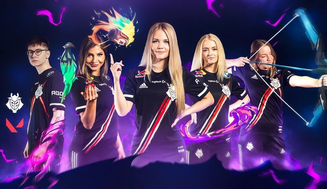Equipo femenino de G2 Esports en VALORANT