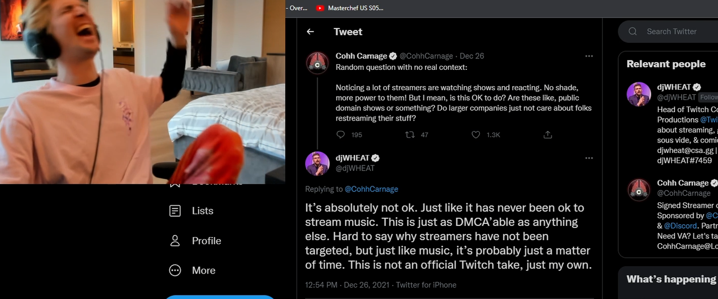 xQc riéndose de su baneo y su terapia