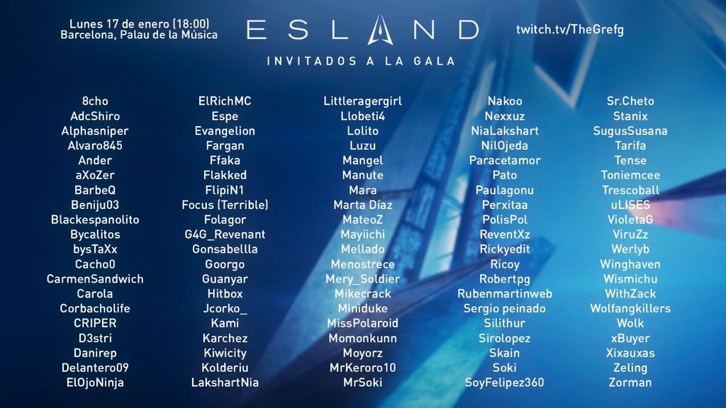 Lista completa de invitados