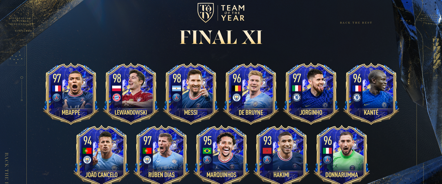 Sorprendente TOTY de FIFA 22: Mbappé, Messi y Jorginho
