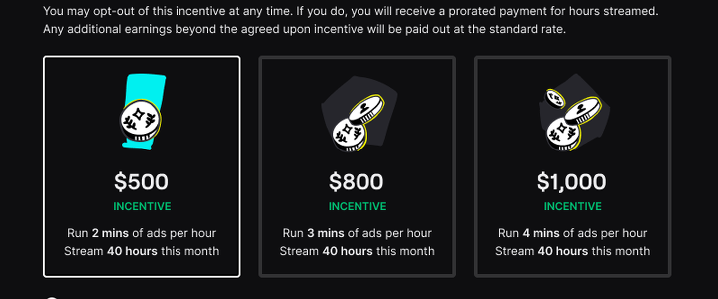 La nueva tarifa plana de Twitch de anuncios