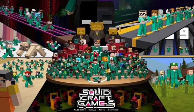 Una ilustración general de SquidCraft Games