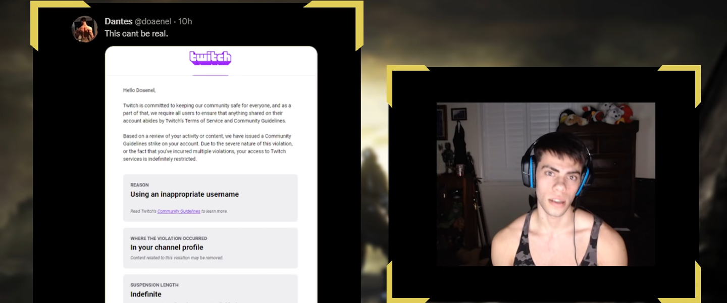 Doaenel explicando su situación en YouTube