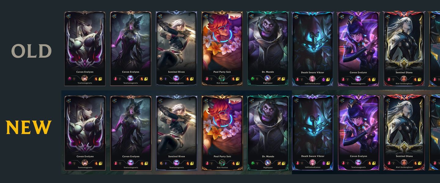 Los nuevos marcos de clasificatoria en el LoL