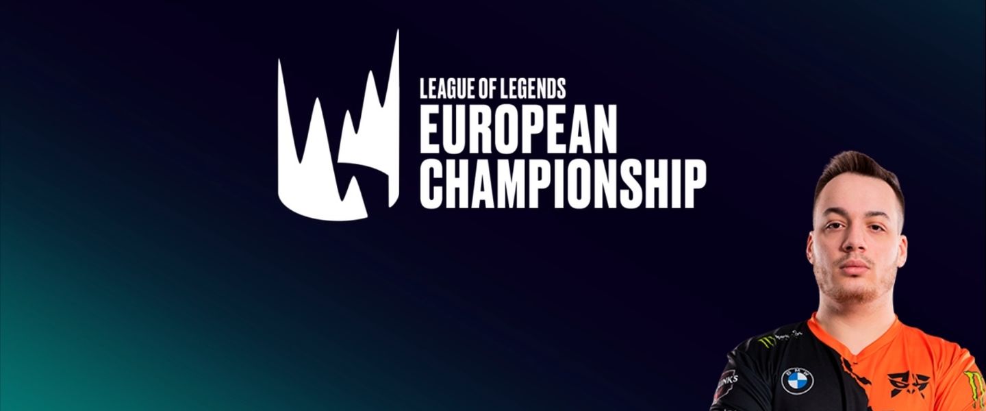 EL logo de la LEC y Rhuckz con la camiseta de Fnatic Team Queso