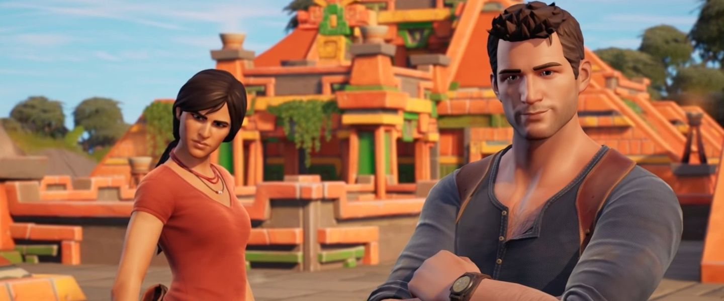 Nathan Drake y Chloe Frazer en Fortnite