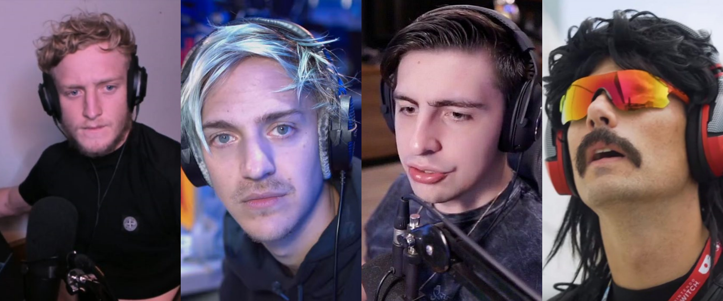 De izquierda a derecha: Tfue, Ninja, Shroud y Dr. Disrespect