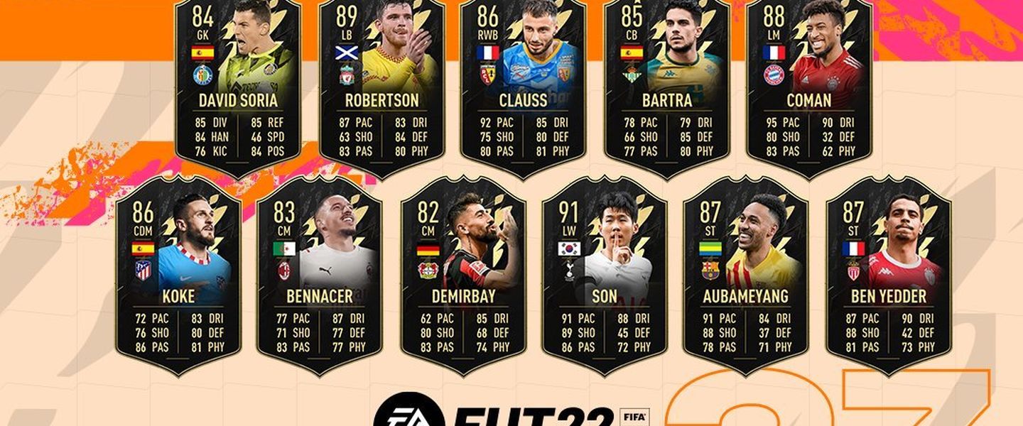 Equipo de la semana 27 de FIFA 22 (TOTW): Aubemayang y Son