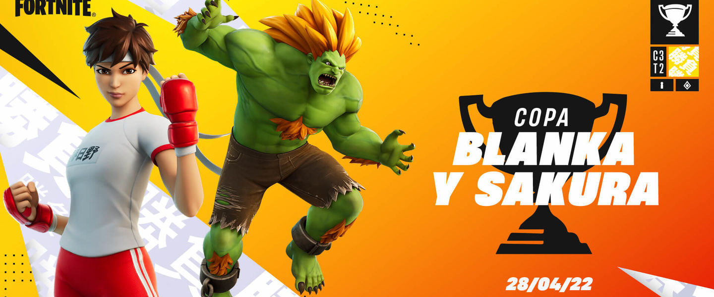 Blanka y Sakura de Street Fighter serán las nuevas skins de Fortnite