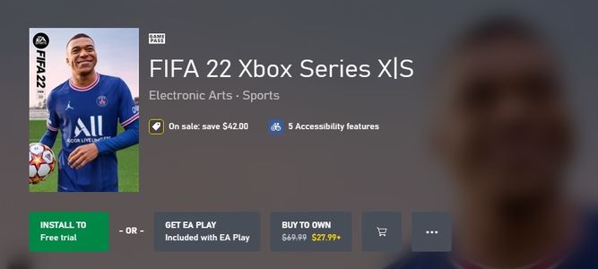 FIFA 22 en EA Play en consolas