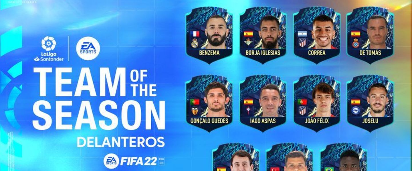 Delanteros nominados para el TOTS de LaLiga