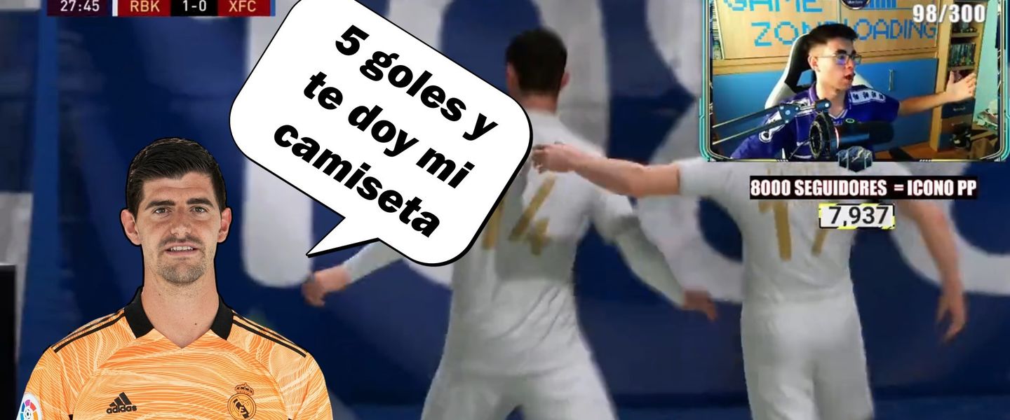 Courtois se juega la camiseta en un reto contra Rubikay en FUT Champions