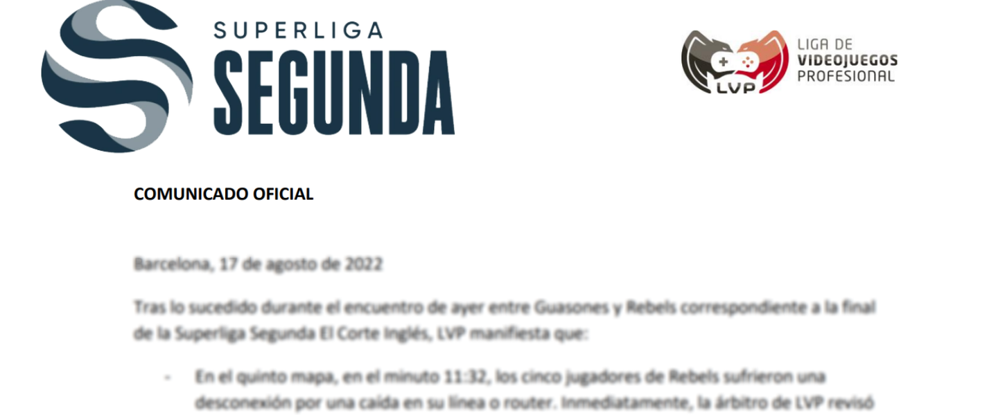 El comunicado de LVP