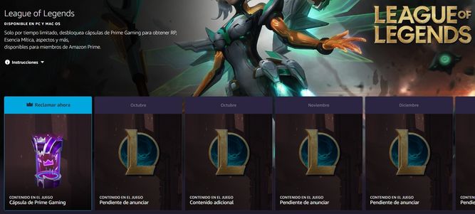 Recompensa de septiembre de Prime Gaming en LoL
