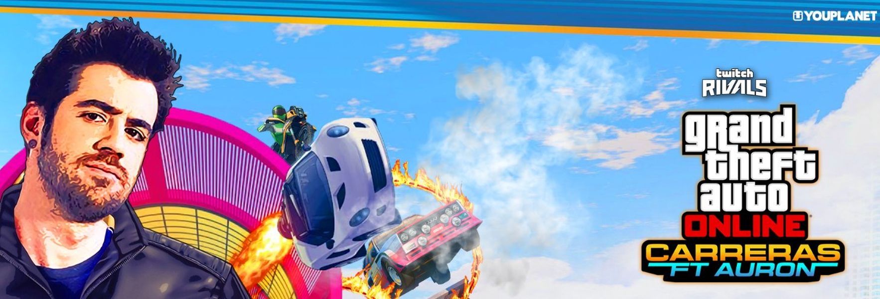 Todos los participantes del Twitch Rivals de carreras de GTA V de Auron