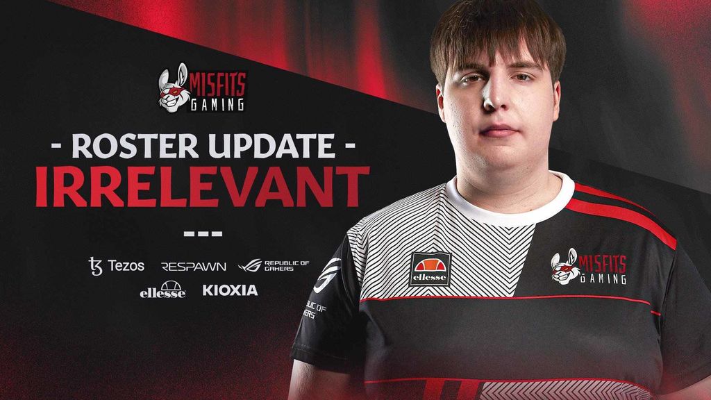 Irrelevant cambiará la camiseta de Misfits por la de SK Gaming tras la desaparición de la organización americana