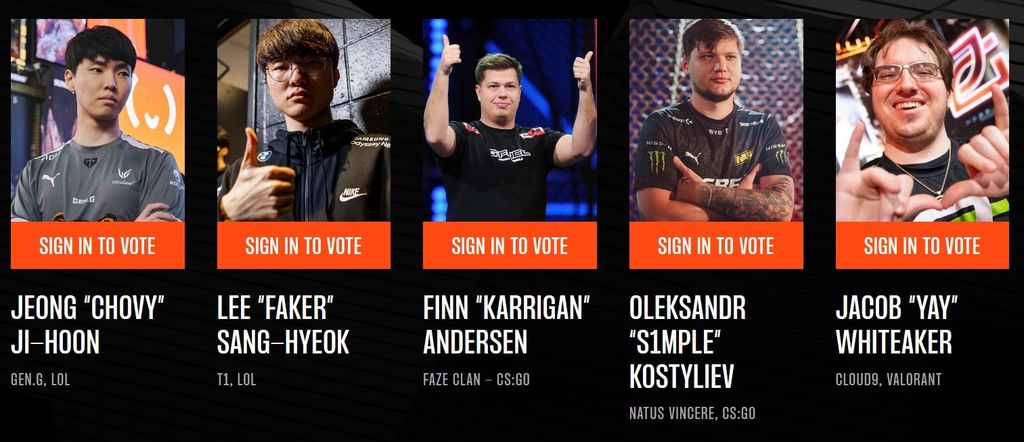 Mejor jugador de esports