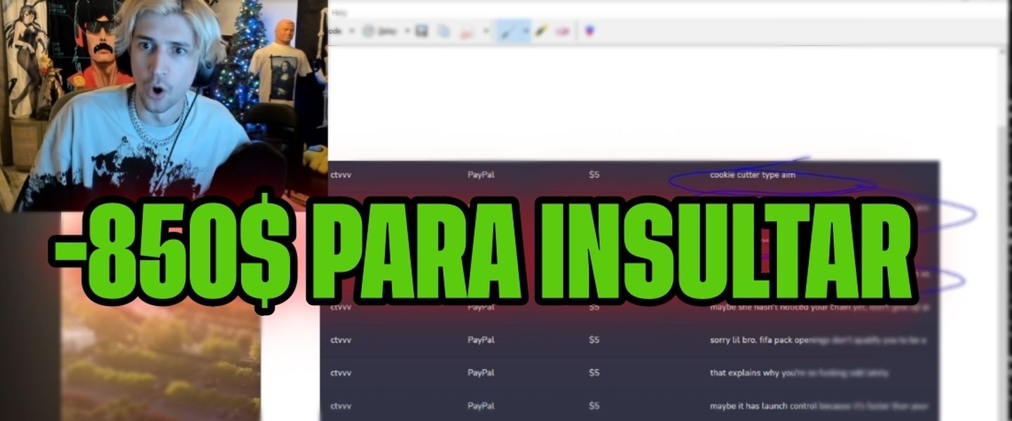 xQc y sus 850$ más en su cartera por un viewer que le insultaba