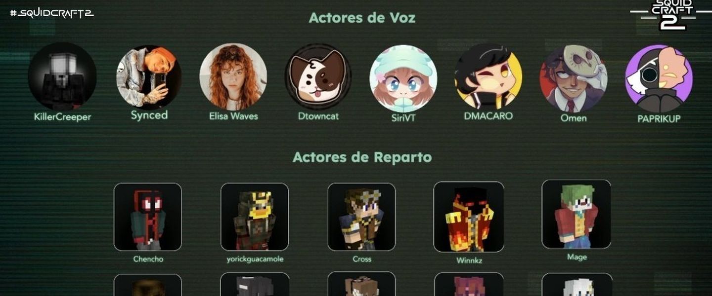 Las voces del momento: los actores y actrices de doblaje de los Squid Craft Games 2