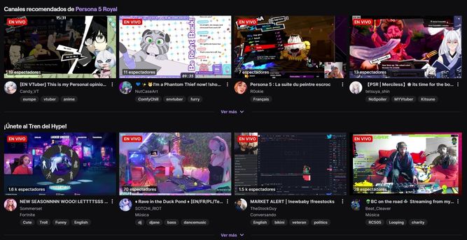 ¡Anda! Si puedo descubrir canales nuevos en Twitch y no ir a lo de siempre. ¡FLIPAS!