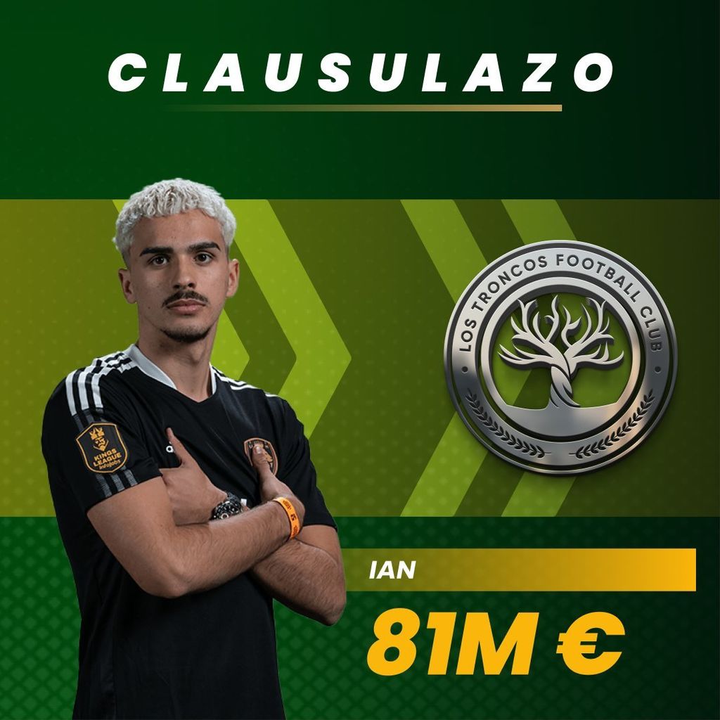 Ian jugará en Los Troncos FC por 81M de euros