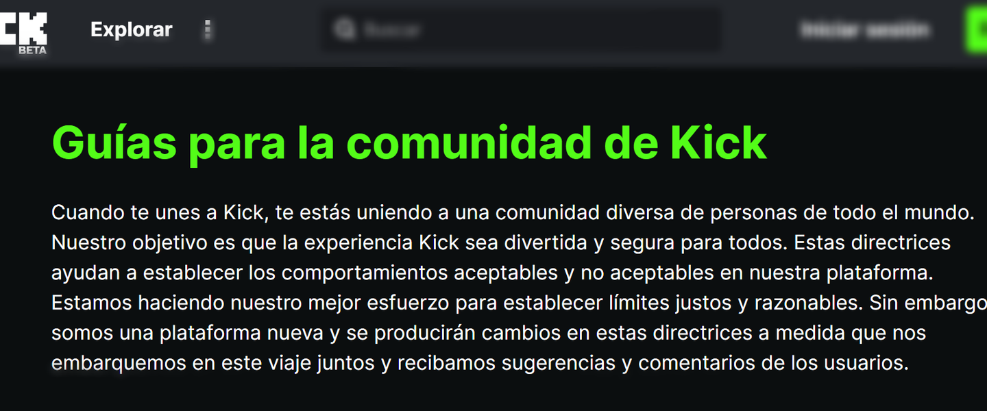 Kick y sus normas comunitarias