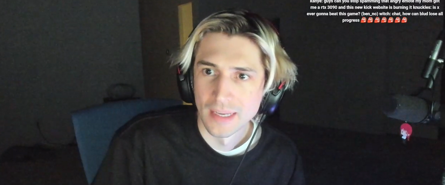 xQc en una emisión de Kick