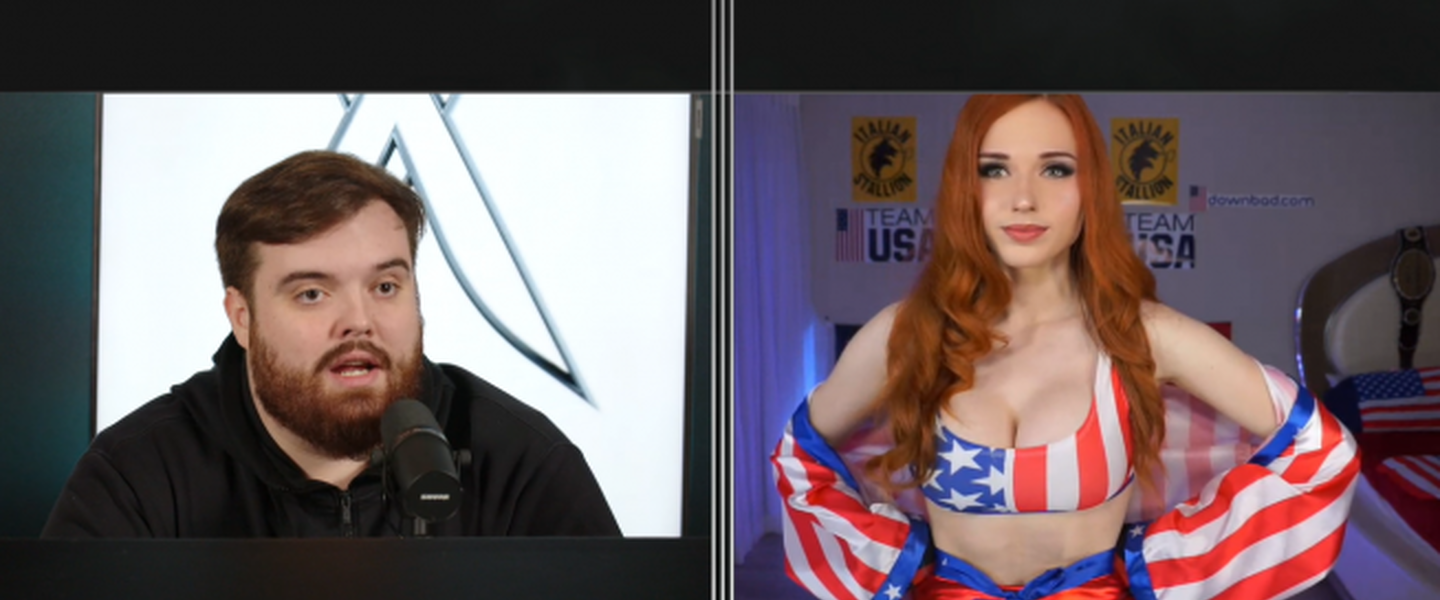 Ibai y Amouranth en la presentación del combate