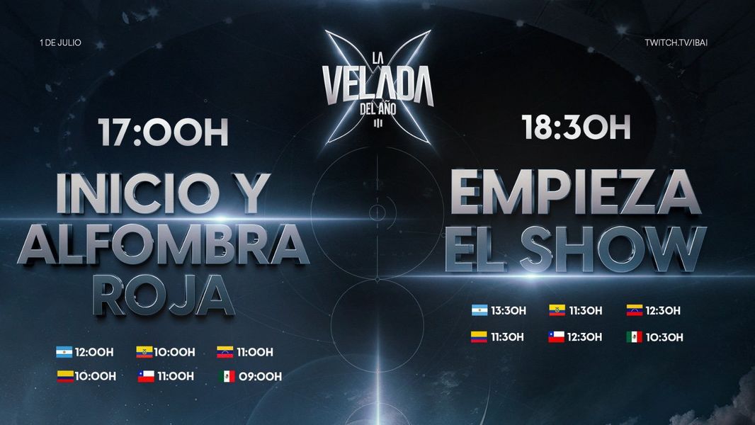 Horarios de la Velada del año 3