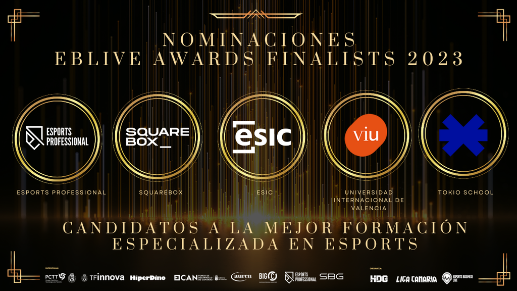 Candidatos a la mejor formación especializada en esports