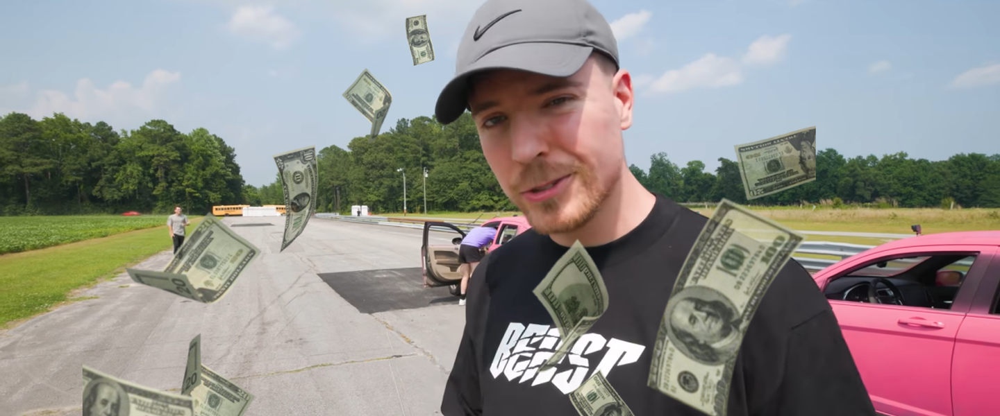 MrBeast y su lluvia de billetes