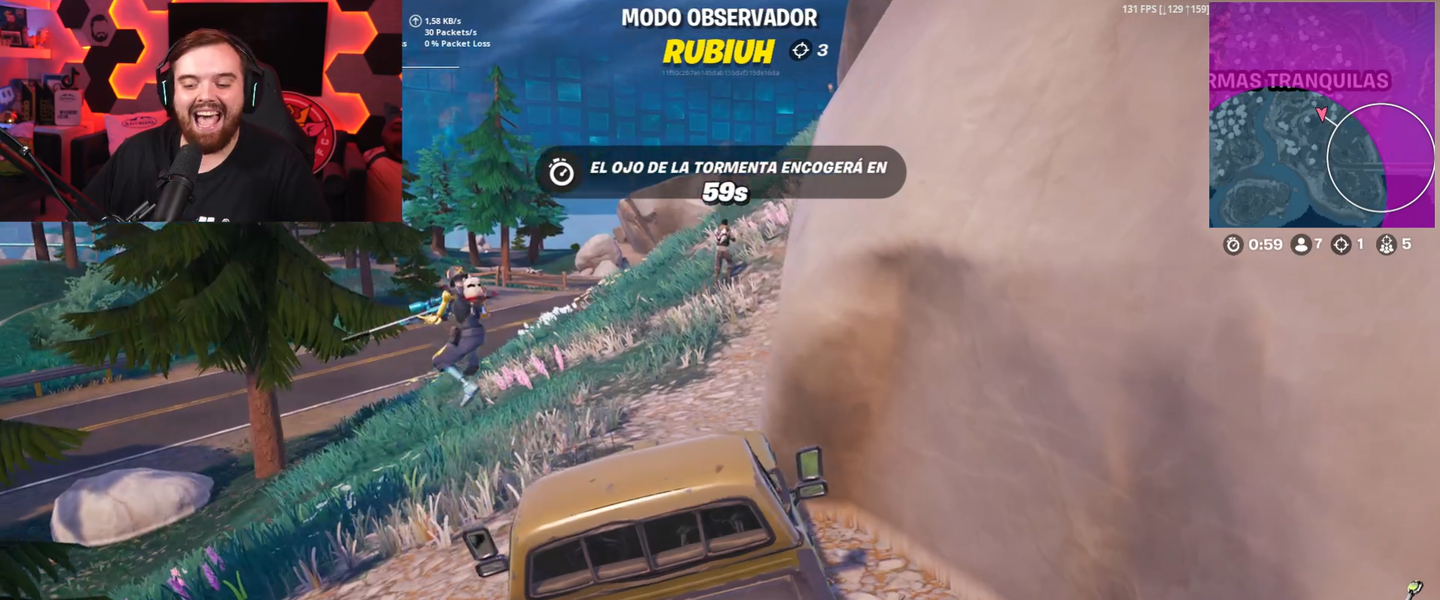 Ibai aprende de Rubius a "ratear" en Fortnite