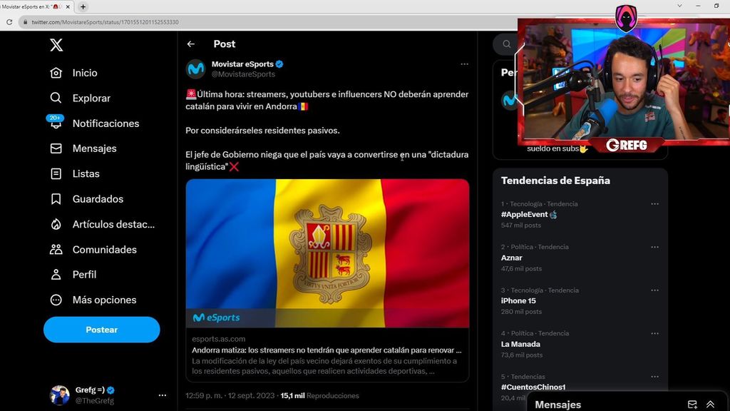 TheGrefg - 14.421 espectadores de media