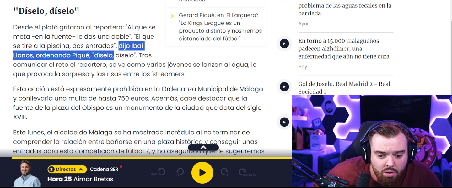 Ibai está en dos sitios a la vez