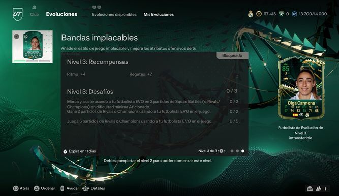 Evolución de EA FC 24: Olga Carmona con Bandas implacables