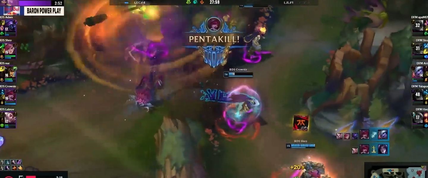 La última pentakill de Worlds 2023 en el Play-In, obra de Crownie